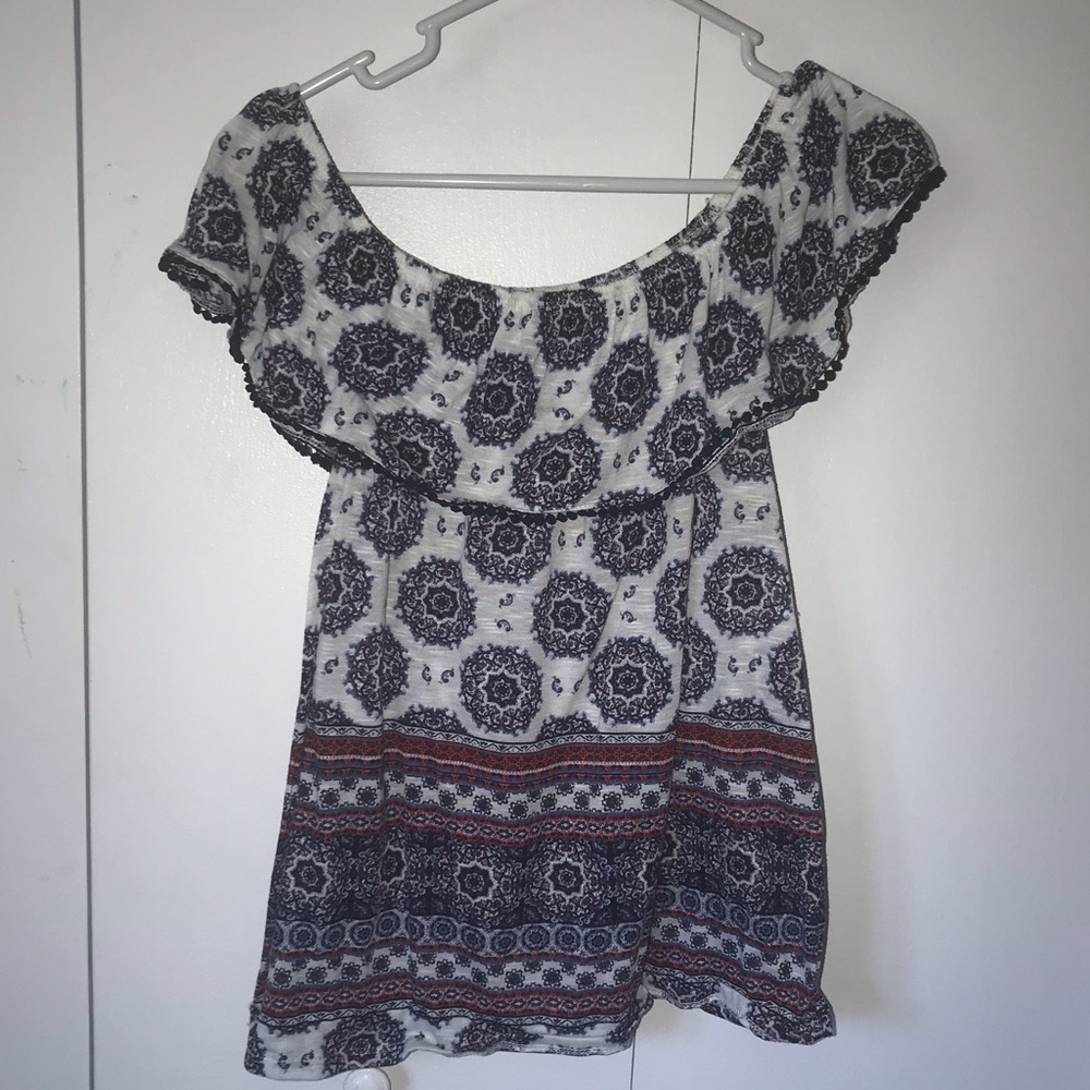 Off The Shoulder Flower Top